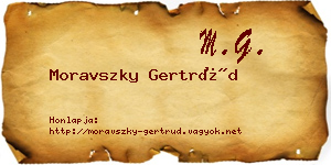 Moravszky Gertrúd névjegykártya